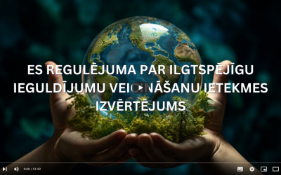 ES regulējuma par ilgtspējīgu ieguldījumu veicināšanu ietekmes izvērtējums